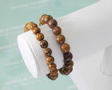 Elephant Skin Jasper Stretchy Bracelet, Sku#EF127