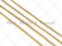 3mm High Quality Gold/Silver Round Box Chain, sku#M393