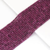 Genuine Ruby Faceted Rondelle Beads, Sku#U1690
