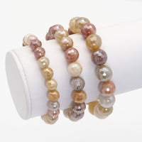 Mystic Rutilated Jade Faceted Stretchy Bracelet, Sku#EF420