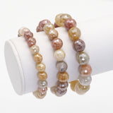 Mystic Rutilated Jade Faceted Stretchy Bracelet, Sku#EF420