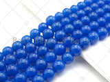 Gorgeous Natural Blue Agate Smooth Beads, 6mm/8mm/10mm/12mm Round Smooth, Blue Agate Beads, 15.5" Full Strand, sku#UA155