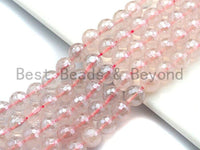 Mystic Plated Natural Rose Quartz Beads, High Quality Rose Quartz Beads, 6mm/8mm/10mm/12mm, sku# U482