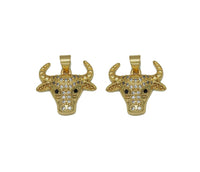 Gold Pave Ram Charm, Sku#LD303