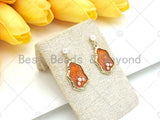 Pearl Amber Dangle Earrings,Sku#Y431