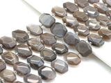 High Quality Natural Black Moonstone Rectangle Faceted Beads