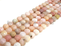 High Quality Natural Checkerboard Cut Pink Opal Coin Shape beads, 6mm/8mm/10mmTurtle Shell Cut Pink Opal Beads, 16" Full strand, sku#UA54