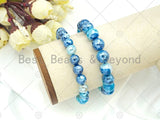 Mystic Blue Banded Agate Stretchy Bracelet,SKU#U1101