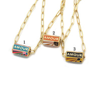 AMOUR Paperclip Chain Necklace, sku#EF187