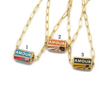 AMOUR Paperclip Chain Necklace, sku#EF187