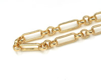 Mixed Paperclip Fancy Gold Chain, sku#M406