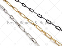 Mixed Paperclip Chain by yard, Fancy Paper clip chain, sku#M356