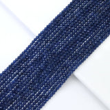 Fine Cut Sapphire Jade Round Faceted Beads, Sku#U1788