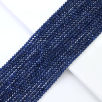 Fine Cut Sapphire Jade Round Faceted Beads, Sku#U1788