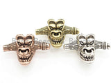 Antique Tauren Bead, Bull Evil Skull Bead, Antique skull Charms, Men's Bracelet Beads, 29mm, 1pc, sku#Y133