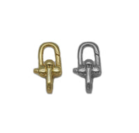 Silver Gold U shape Clasp, Sku#H335