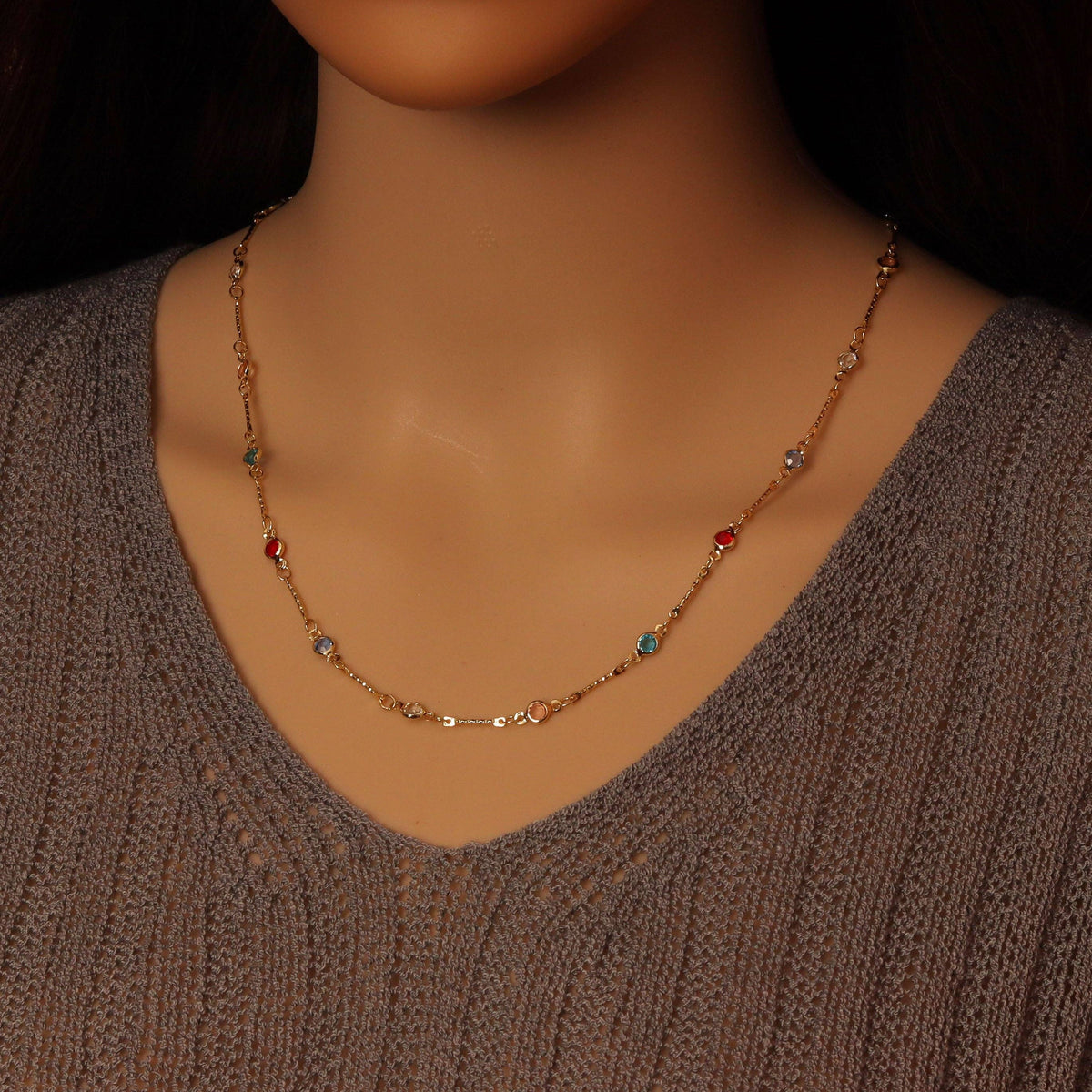 Colorful CZ Brass Wire Wrapped Gold Plated Chain by Yard- Link Finding ...