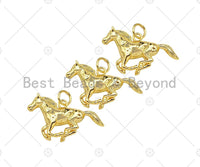 18K Gold Filled Running Horse Shape Pendant,Gold Filled Char