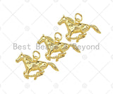 18K Gold Filled Running Horse Shape Pendant,Gold Filled Char