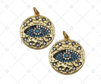 CZ Evil Eye Charm, Sku#L638