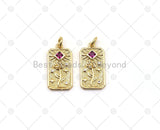 CZ Rose Flower Charm, Sku#LK536