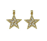 Large CZ Five Point Star Charm, Sku#JL114