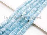 High Quality Natural Aquamarine Rondelle beads, 5x7mm/5x8mm, Faceted Rondelle Gemstone Beads, 15.5inch strand, SKU#U139