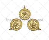 Dainty Gold Embossment Lion Head Shape Charms, Dainty Charms, Gold Pendant,Lion Head Necklace Charms, 19x21mm, Sku#F1323