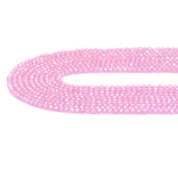 Pink CZ Round Faceted Beads, Sku#U1870