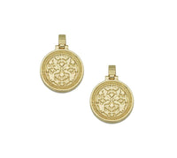 Gold Medallion coin Coin Charm, Sku#LX152