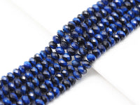 High Quality Royal Blue Rondelle Tiger Eye, Sku#UA260