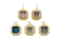 CZ Square Charm, Sku#Y618