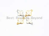 100% Natural White Shell Clover Connector for Earring/Bracel