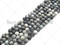 Quality Natural Gray Hawks Eye Smooth Round Beads, 6mm/8mm/10mm Genuine Eagle Eye Beads, 15.5'' Full Strand, Sku#U1149