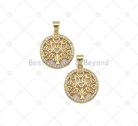 CZ Life Tree Charm,  Sku#LK562