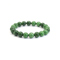 Genuine Green Strawberry Quartz Round Smooth Stretchy Bracelet, 8mm/10mm, Sku#EF373