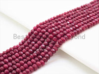 2x3mm/2x4mm Faceted Rondelle Dyed Ruby Jade beads,Red Gemstone beads, Ruby Jade Beads, 15.5inch strand, SKU#U324