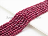 2x3mm/2x4mm Faceted Rondelle Dyed Ruby Jade beads,Red Gemstone beads, Ruby Jade Beads, 15.5inch strand, SKU#U324