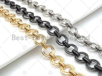 High Quality Hand Made Double Cirle Chain, 18K Real Gold Pla