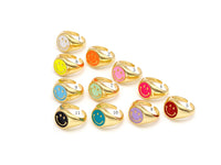 Enamel Smiley Face Ring, X263