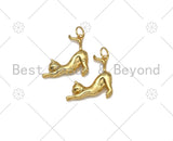 High Polished Cute Cat Shape Pendant/Charm, Sku#Z1386