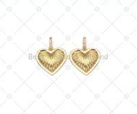 CZ Heart Charm, Sku#JD10