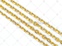 Thick Square link Chain by Yard, Gold Filled Paper Clip Rectangle Chain, Wholesale Bulk Chain, Necklace Bracelet DIY Chain, 7x10mm, LD157