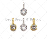 Big Clear CZ Micro Pave Diamond Shape Pendant/Charm,Diamond Cubic Zirconia Charm, Cute Necklace Bracelet Charm Pendant,5x10mm,Sku#L445