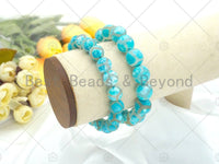 Blue Tibetan Agate Stretchy Bracelet, Sku#U1126