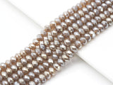 Mystic Champaign Agate Rondelle Faceted Beads, 4x6mm/5x8mm, Sku#UA283