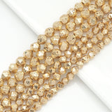 Diamond Cut Light Gold Lava Beads, Sku#S155