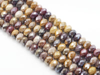 Mystic Genuine Mookaite Rondelle Faceted Beads, Sku#UA262