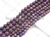 Quanlity Natural Purple Oak Jasper Round Smooth Beads, 6mm/8mm/10mm/12mm Jasper Beads, 15.5'' Full Strand, Sku#U1147