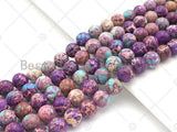 High Quality Galaxy Sea Sediment Imperial Jasper Beads, 6mm/8mm/10mm/12mm Purple Blue Round Smooth Japser, 15.5'' Full Strand, SKU#UA173c